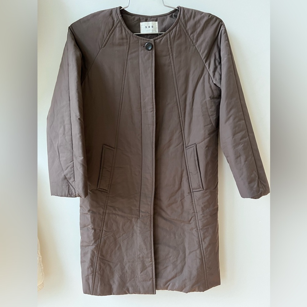 Women's Brown Quilted Coat